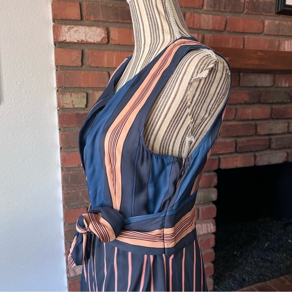 Anthropologie Maeve Atlanta Mixed Media Striped Midi Dress Sz S - Picture 6 of 8